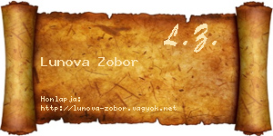 Lunova Zobor névjegykártya