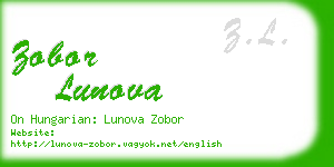 zobor lunova business card